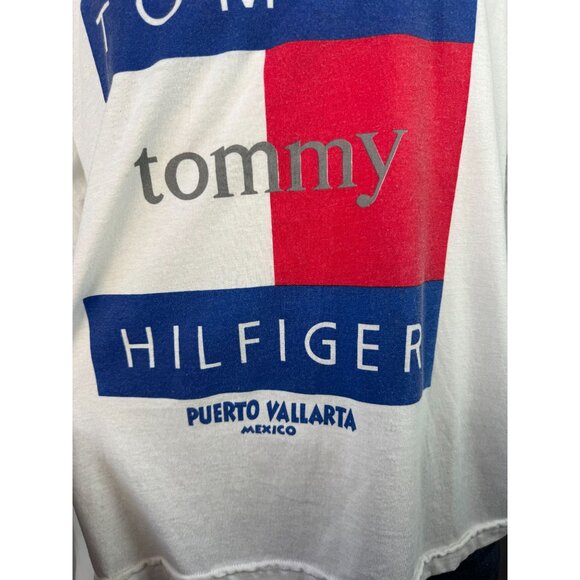 Tommy Hilfiger Puerto Vallarta Mexico Graphic T-Shirt White Short Sleeve Cotton - Picture 12 of 15